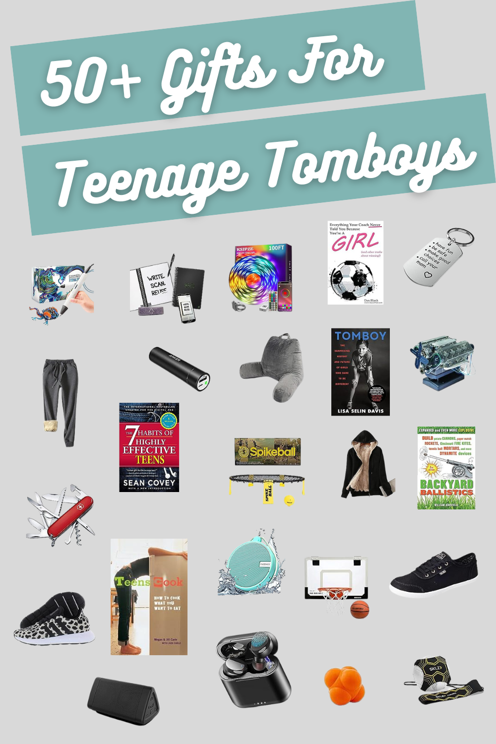 Gadgets, toys and clothing gifts for teenage tombosy